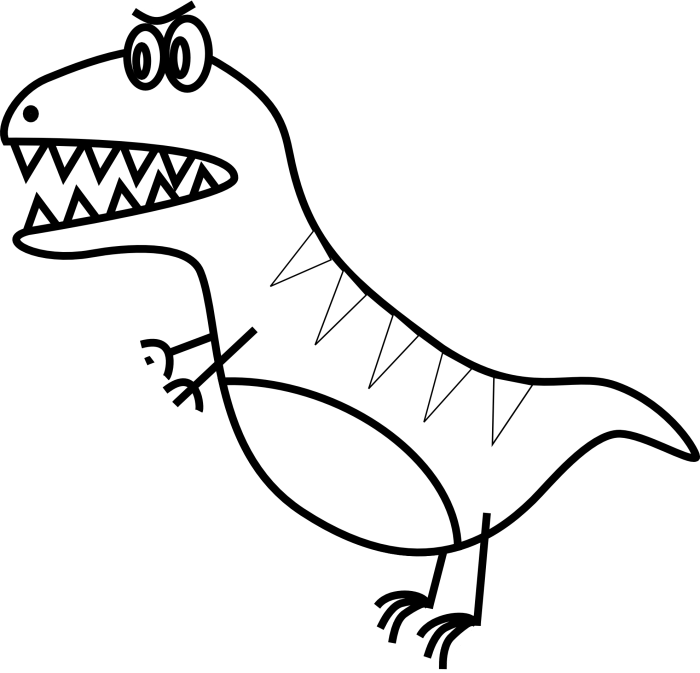 Easy tyrannosaurus rex drawing