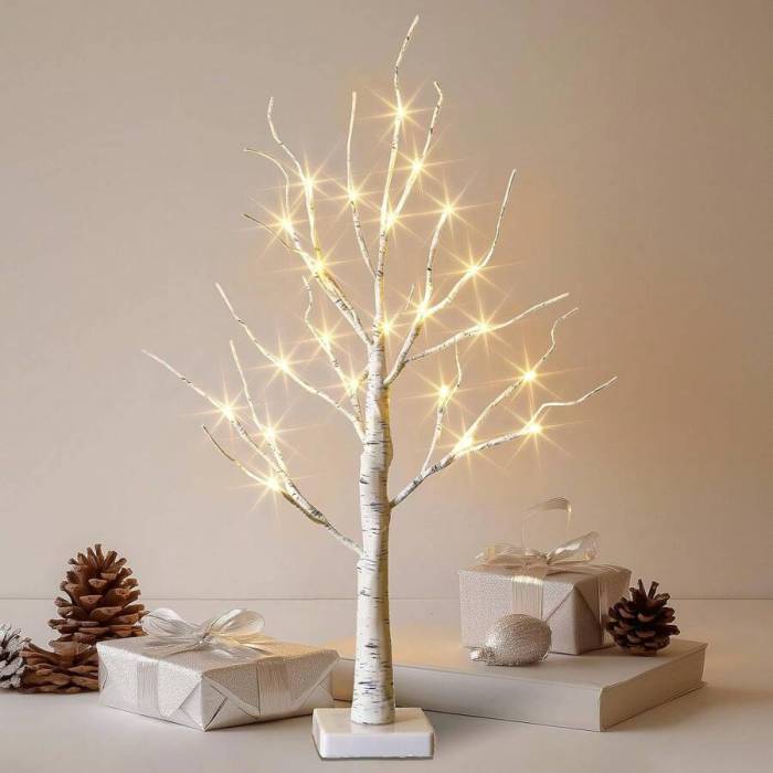 Birch tree christmas decor