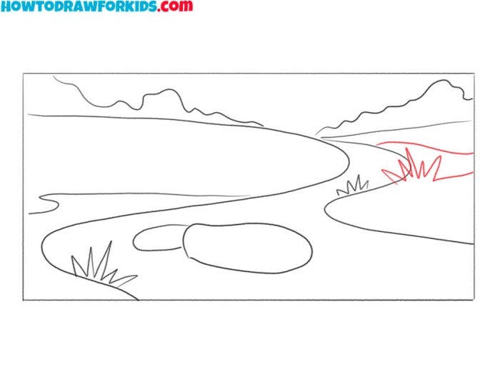 A easy drawing of a river