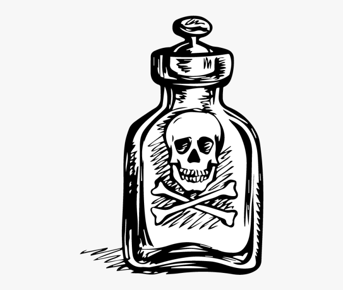 Easy poision bottle drawing