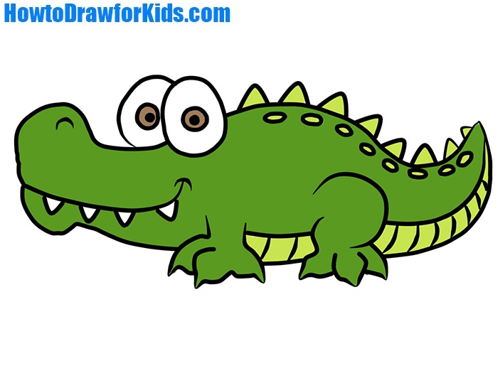 Nile crocodile drawing easy for kids