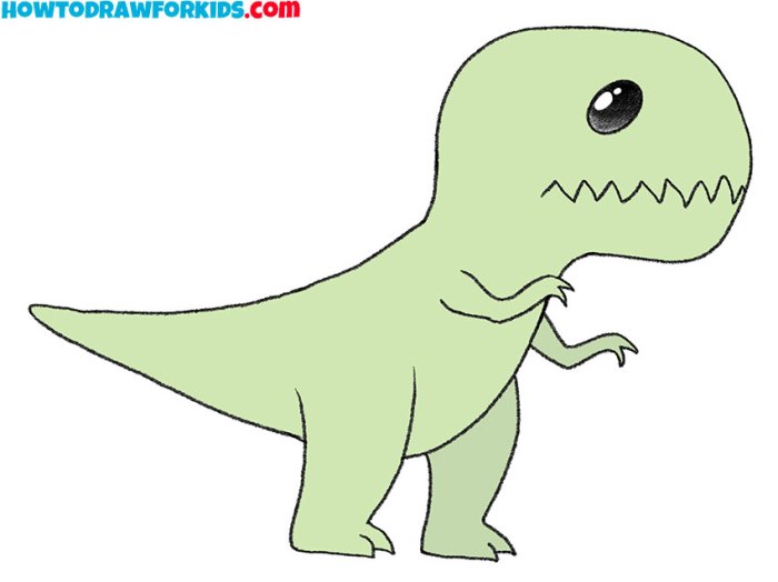 Easy tyrannosaurus rex drawing