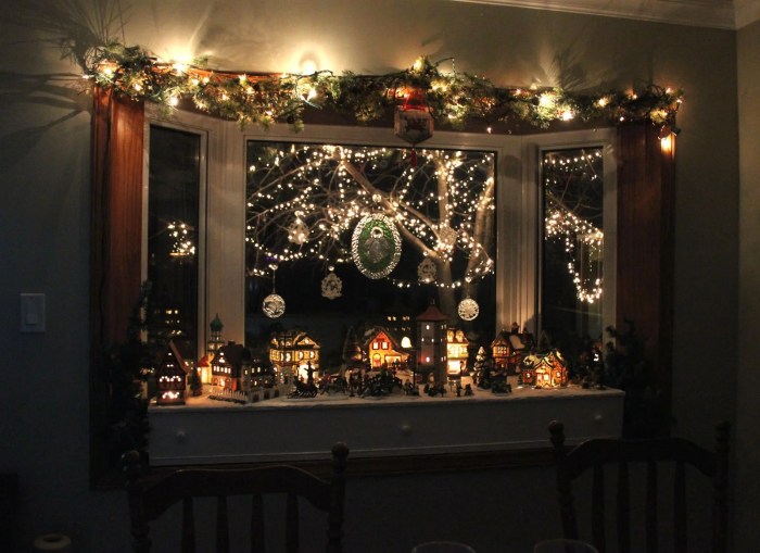 Bay window christmas decor