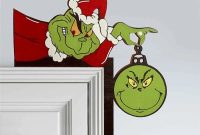 Grinch christmas door decor