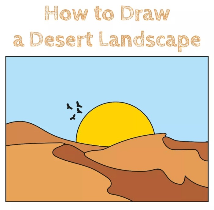 Desert biome drawing easy no color