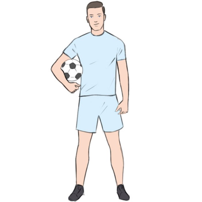 Soccer coach drawing easy