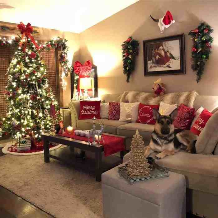 Living room christmas decor ideas