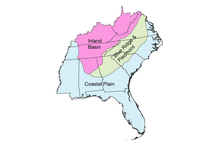 Map of coastal plain drawing easy