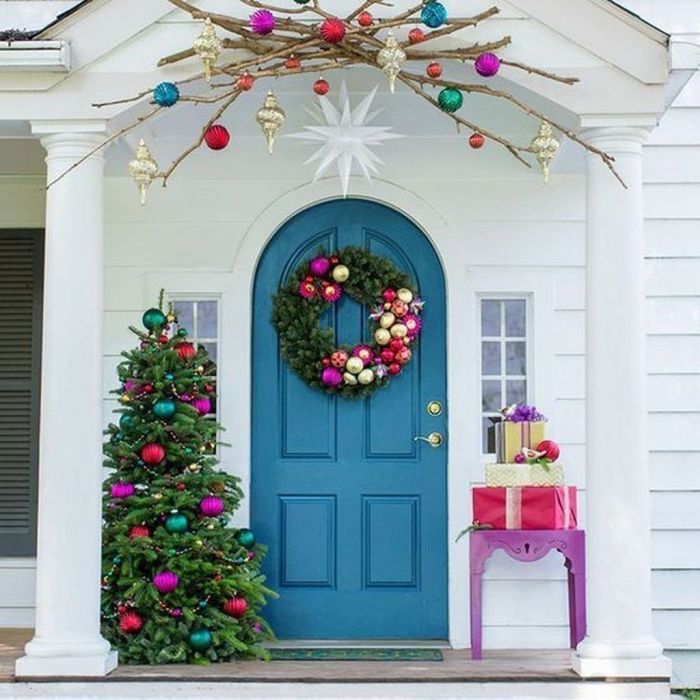 Christmas decor front door