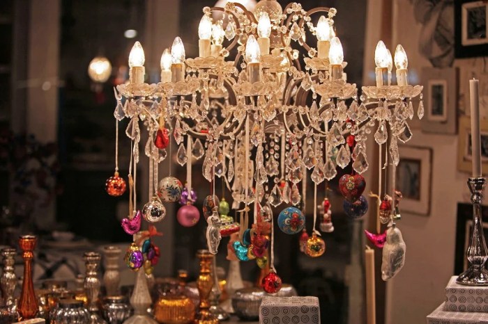 Chandelier decor for christmas