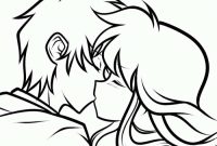 Anime couple coloring pages to print