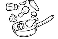 Cooking supplies drawing easy