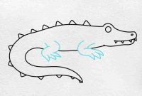 Nile crocodile drawing easy for kids