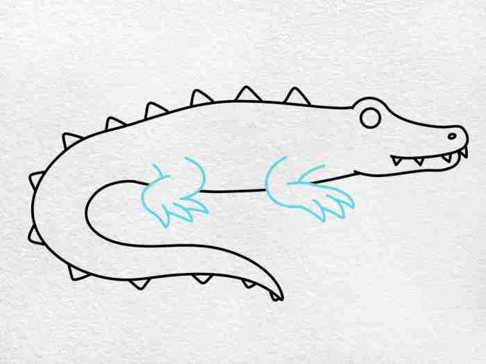 Nile crocodile drawing easy for kids