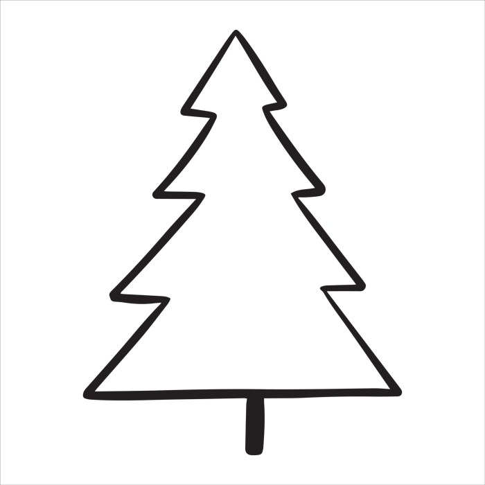 Easy christmas tree drawing