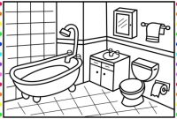 Animated bathroo drawing easy