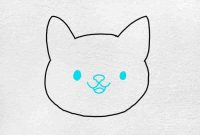 Cat face drawing easy