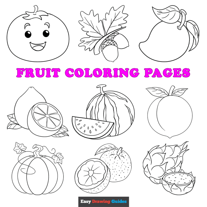 Preschooler eating a fruit easy drawing