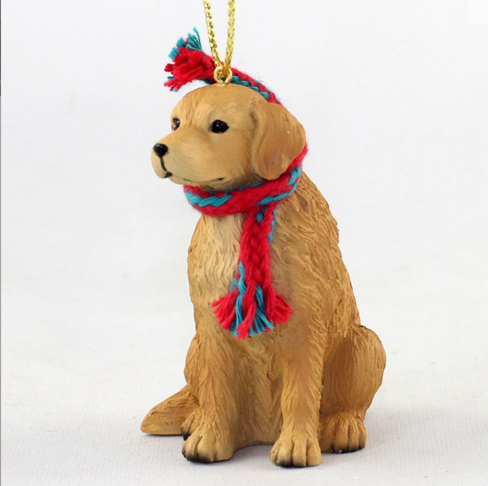 Golden retriever christmas decor