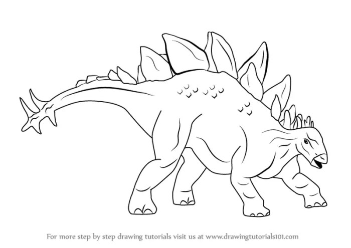 Stegosaurus drawing easy small relisem