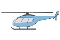 Helicopter outline drawing easy