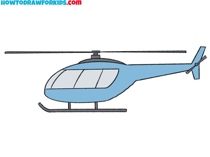 Helicopter outline drawing easy