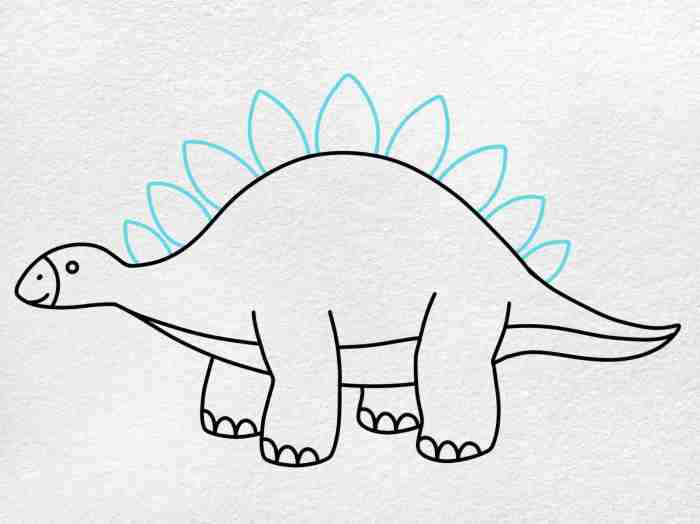 Stegosaurus drawing easy small relisem