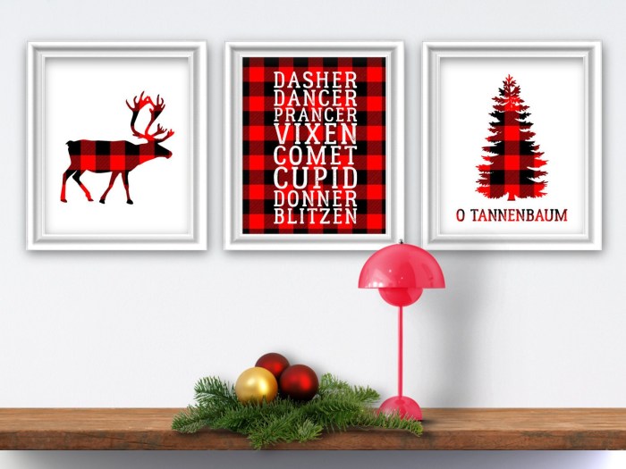 Buffalo plaid christmas decor