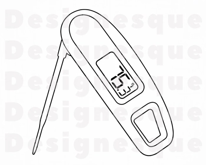 Cooking thermometer easy drawing