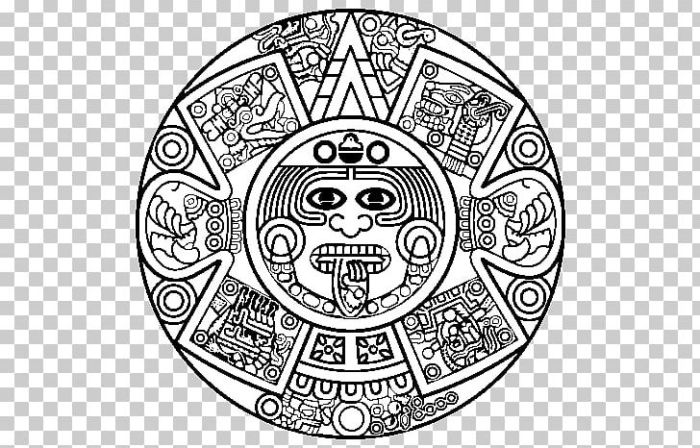 Aztec sunstone drawing easy