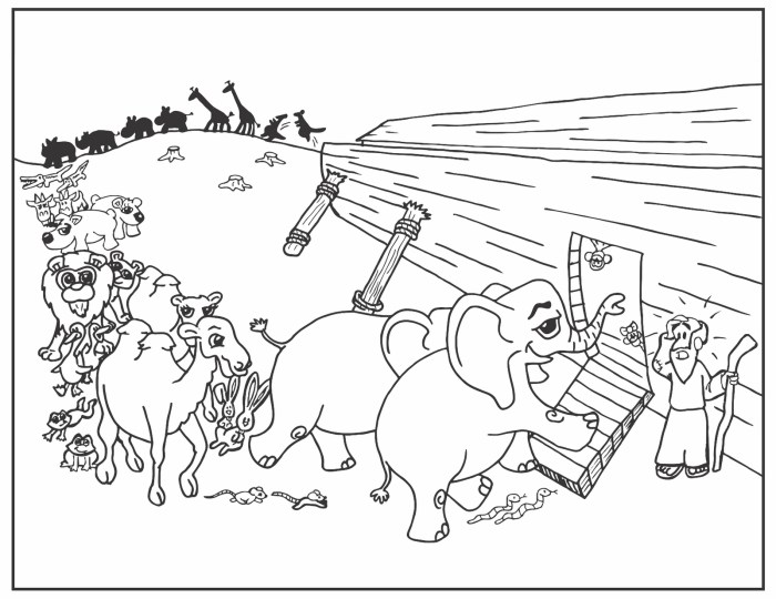 Noahs ark animal coloring pages