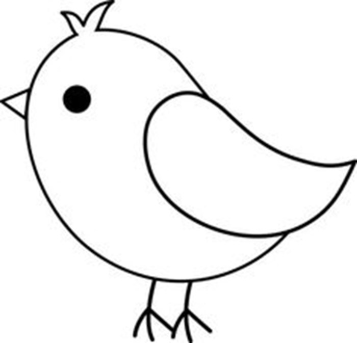 Easy drawing of a bird