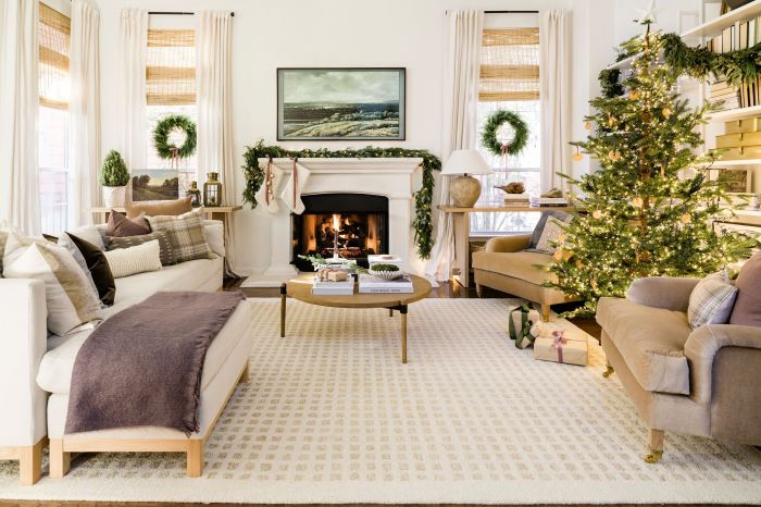 Living room christmas decor ideas