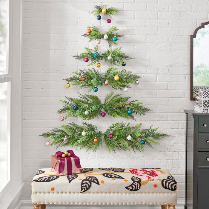 Christmas tree on the wall decor